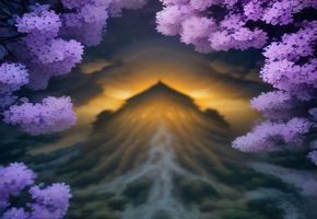 敦煌莫高窟千年壁画在暖橙色灯光下细节毕现，丝绸之路文化遗产的必访历史圣地庄严肃穆